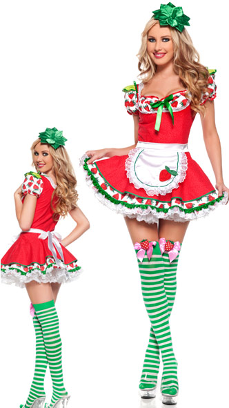 Adult Strawberry Girl Costume